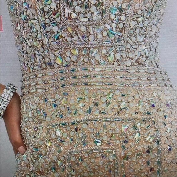 Blinged out Cocktail-Special Occasion / homecoming Dress by Blush size 6 - Picture 3 of 9